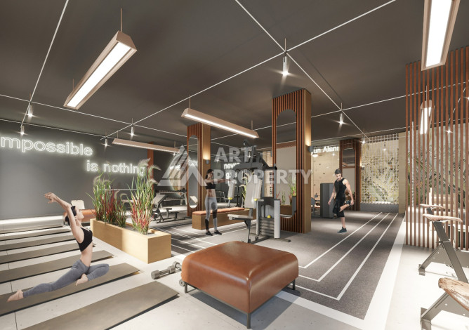 Новый проект жилого комплекса с апартаментами 1+1, 2+1, 3+1 в районе Авсаллар - Ракурс 11