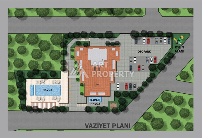 Новый проект жилого комплекса с апартаментами 1+1, 2+1, 3+1 в районе Авсаллар - Ракурс 24