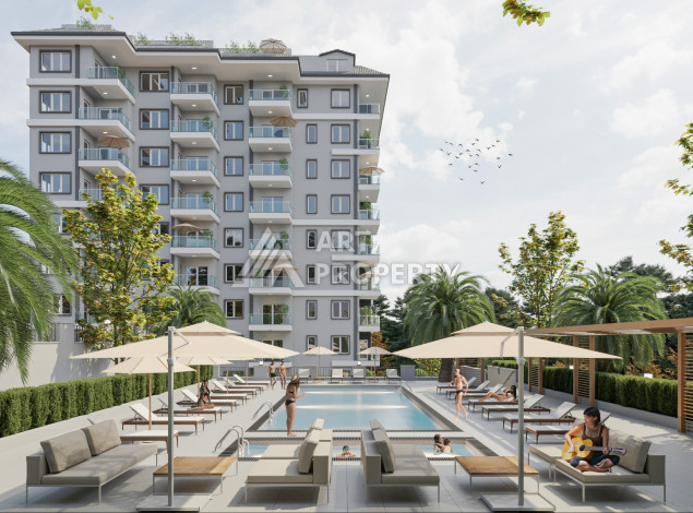 Новый проект жилого комплекса с апартаментами 1+1, 2+1, 3+1 в районе Авсаллар - Ракурс 30