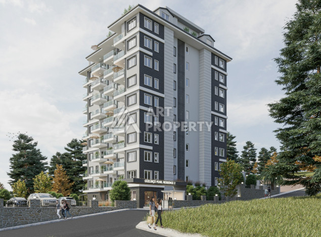 Новый проект жилого комплекса с апартаментами 1+1, 2+1, 3+1 в районе Авсаллар - Ракурс 32