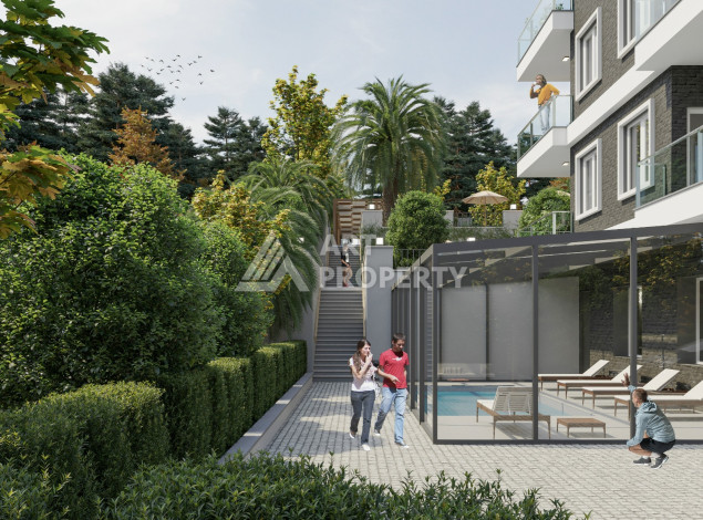 Новый проект жилого комплекса с апартаментами 1+1, 2+1, 3+1 в районе Авсаллар - Ракурс 37