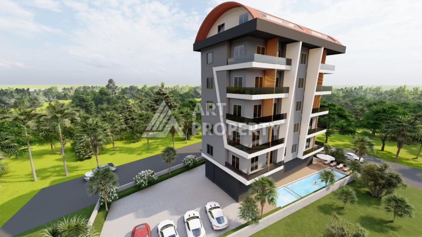 Комплекс на заключительном этапе строительства в Алании район Авсалар - Ракурс 8