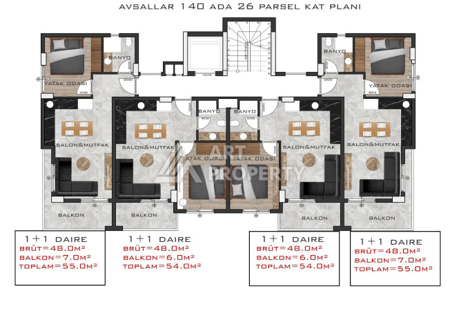 Комплекс на заключительном этапе строительства в Алании район Авсалар - Ракурс 16