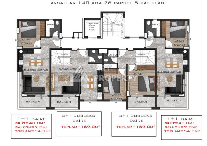 Комплекс на заключительном этапе строительства в Алании район Авсалар - Ракурс 17