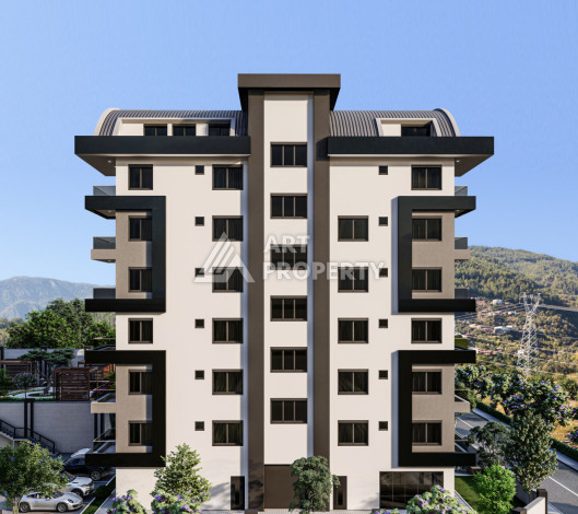 Новый проект в Алании район Демирташ на стадии строительства - Ракурс 3