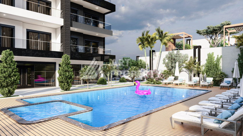 Новый проект в Алании район Демирташ на стадии строительства - Ракурс 12