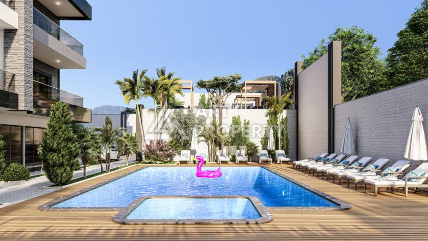 Новый проект в Алании район Демирташ на стадии строительства - Ракурс 13