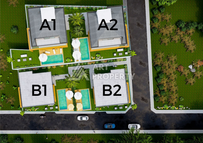 Виллы в Алании район Каргыджак подходящие под гражданство - Ракурс 5