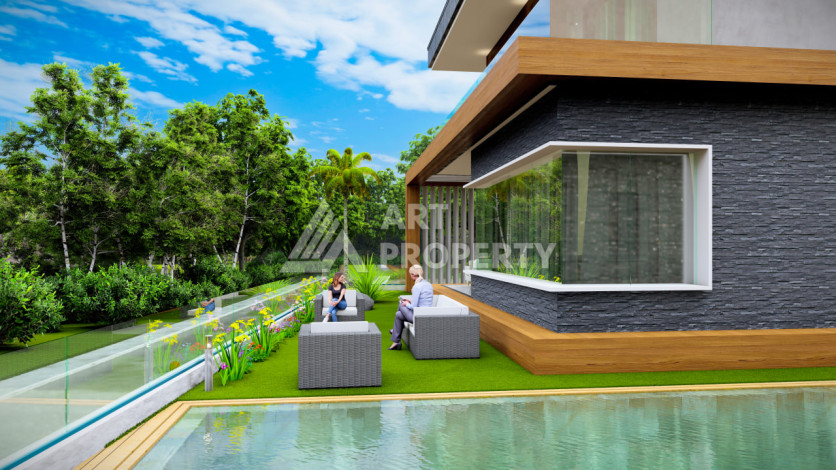 Виллы в Алании район Каргыджак подходящие под гражданство - Ракурс 2