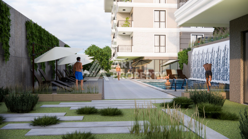 Жилой комплекс на стадии строительства в Алании район Оба - Ракурс 3