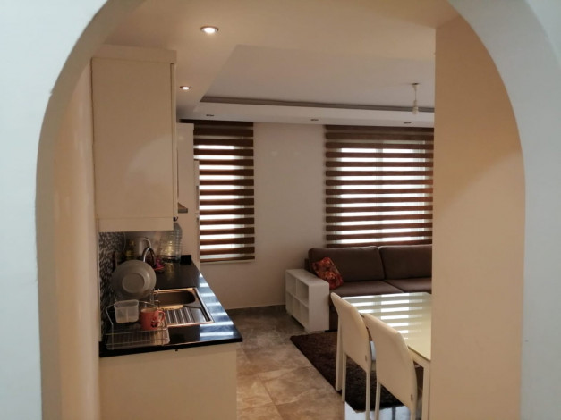 Полностью меблированная квартира планировки 1+1 рядом с морем с районе Оба, Алания, 60 м2 - Ракурс 2