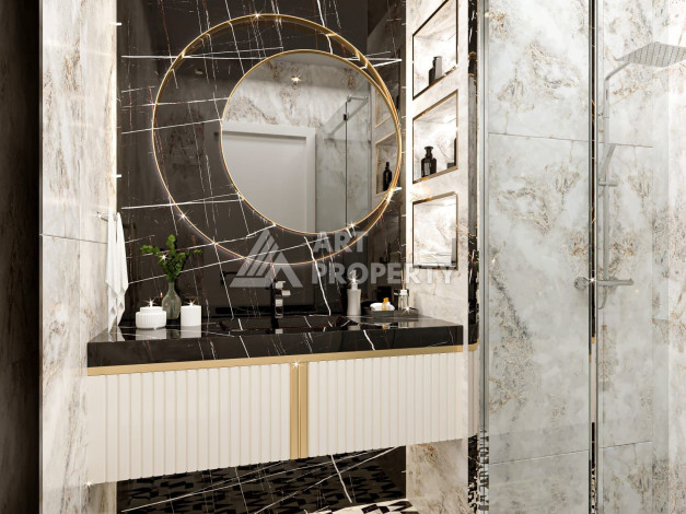 Квартира 1+1 в районе Оба на завершающем этапе строительства от ведущего застройщика Алании! - Ракурс 3