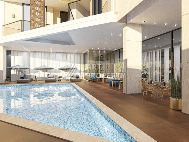 Квартира 1+1 в районе Оба на завершающем этапе строительства от ведущего застройщика Алании! - Ракурс 5