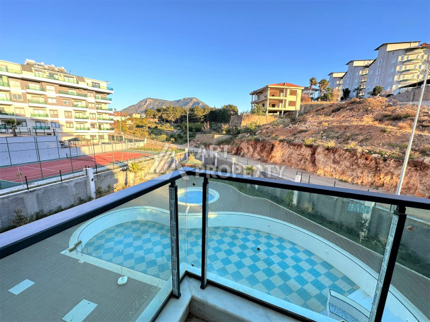 Новая квартира 1+1 с видом на горы и бассейн в районе Оба! - Ракурс 10