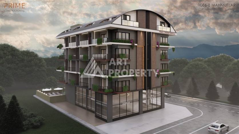 Комплекс на стадии строительства район Махмутлар - Алания - Ракурс 2