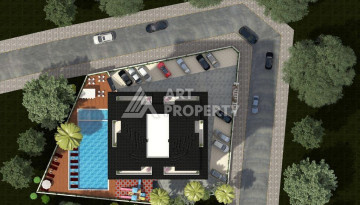 Квартира 1+1 в Махмутларе планировки 60 м2 в комплексе на завершающем этапе строительства! - Ракурс 3