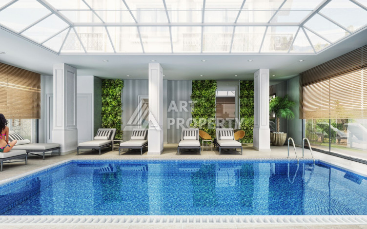 Квартира планировкой 1+1 в новым доме в открытом районе для ВНЖ Оба-Алания - Ракурс 9