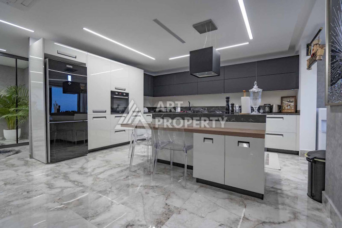 Огромный двухуровневый пентхаус премиум-класса 4+1 с панорамным видом на море в новом комплексе в Каргыджаке! - Ракурс 2