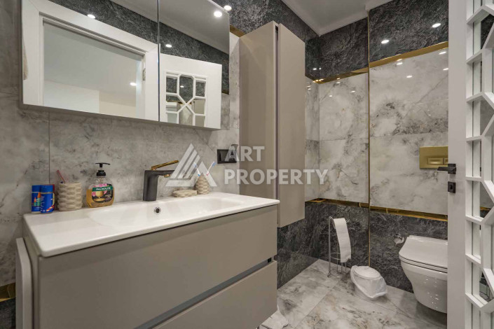 Огромный двухуровневый пентхаус премиум-класса 4+1 с панорамным видом на море в новом комплексе в Каргыджаке! - Ракурс 9