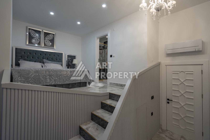 Огромный двухуровневый пентхаус премиум-класса 4+1 с панорамным видом на море в новом комплексе в Каргыджаке! - Ракурс 10