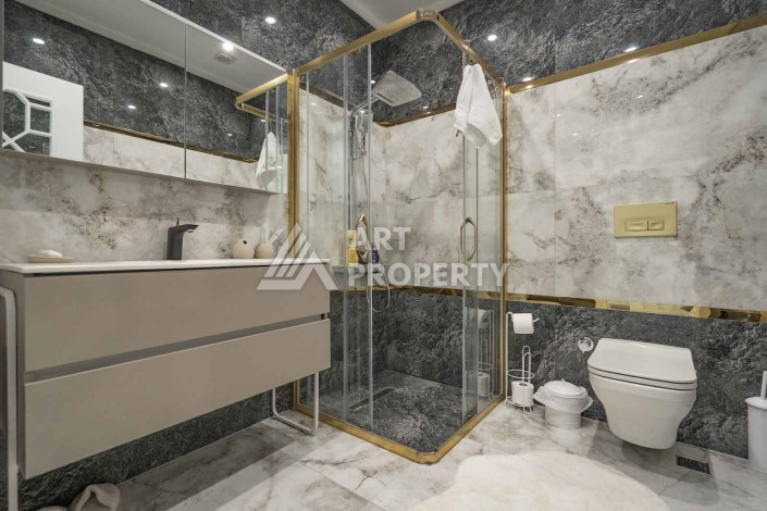 Огромный двухуровневый пентхаус премиум-класса 4+1 с панорамным видом на море в новом комплексе в Каргыджаке! - Ракурс 13