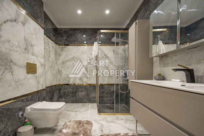 Огромный двухуровневый пентхаус премиум-класса 4+1 с панорамным видом на море в новом комплексе в Каргыджаке! - Ракурс 25