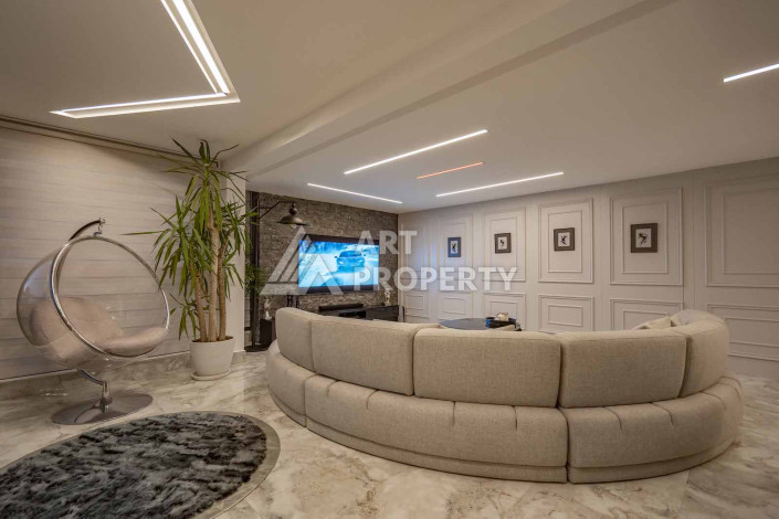 Огромный двухуровневый пентхаус премиум-класса 4+1 с панорамным видом на море в новом комплексе в Каргыджаке! - Ракурс 30