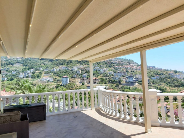 Шикарная вилла 3+1 с видом на море и город на склоне Торосских гор Аланьи, 155м2 - Ракурс 31