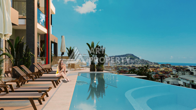 Квартира 1+1 в центральной части Алании на завершающем этапе строительства! - Ракурс 4