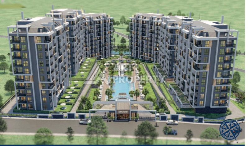 Квартира 1+1 от инвестора в комплексе на завершающем этапе строительства в Авсалларе! - Ракурс 3