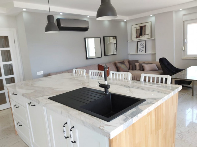 Шикарная вилла 3+1 с видом на море и город на склоне Торосских гор Аланьи, 155м2 - Ракурс 44