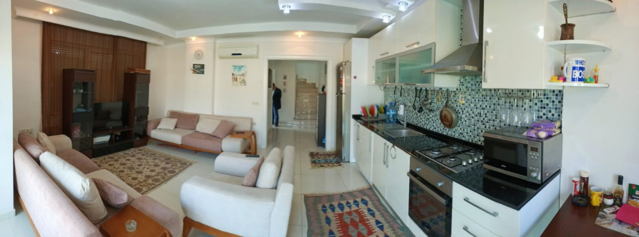 Панорамный дуплекс, планировки 3+1 на первой береговой линии в районе Кестель, Алания,125 м2 - Ракурс 9