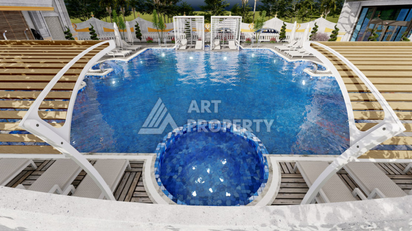 Квартира 1+1 в новом комплексе с полной инфраструктурой в районе Махмутлар - Ракурс 6