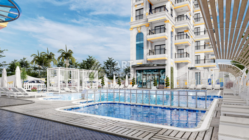 Квартира 1+1 в новом комплексе с полной инфраструктурой в районе Махмутлар - Ракурс 14