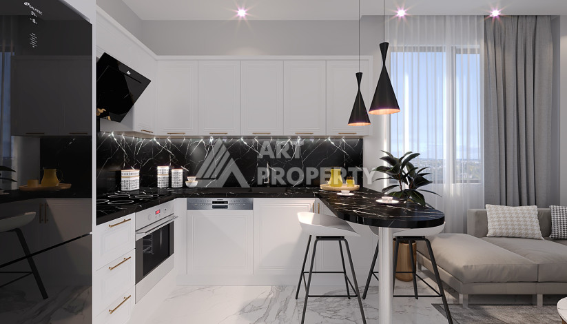 Квартира 1+1 в новом комплексе с полной инфраструктурой в районе Махмутлар - Ракурс 28