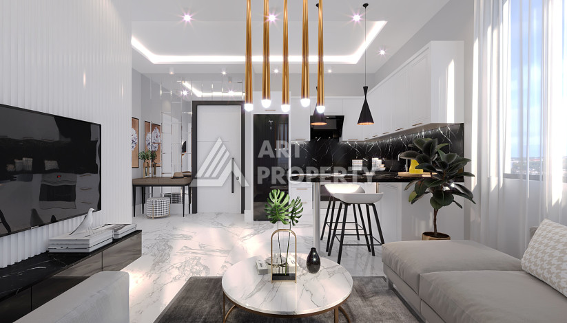 Квартира 1+1 в новом комплексе с полной инфраструктурой в районе Махмутлар - Ракурс 32