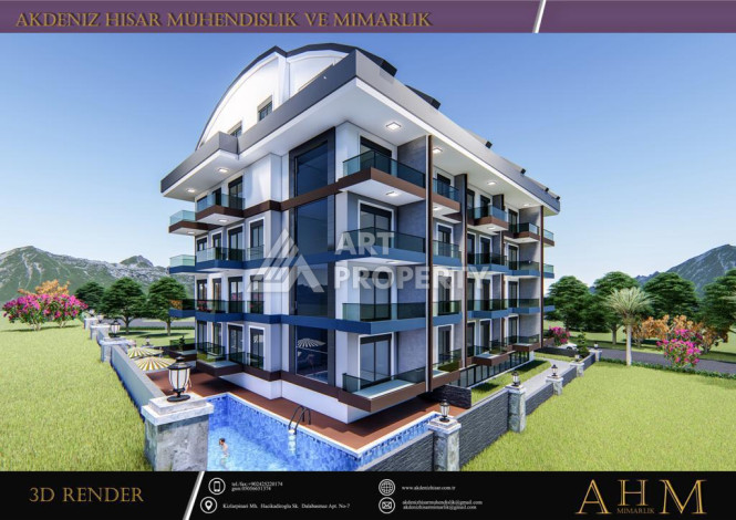 Квартира 1+1 в новом комплексе по очень хорошей цене! - Ракурс 14