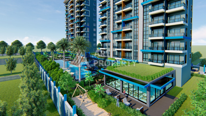 Квартира 1+1 в новом комплексе с премиум инфраструктурой в районе Махмутлар - Ракурс 15