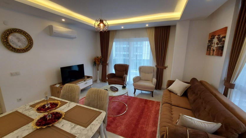 Меблированные апартаменты  планировки 1+1 в 150 метрах от Средиземного моря в районе Кестель, Алания,65 м2 - Ракурс 12