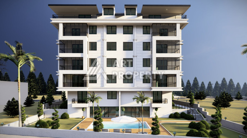 Квартиры 1+1, 2+1 на этапе строительства в районе Газипаша - Ракурс 3