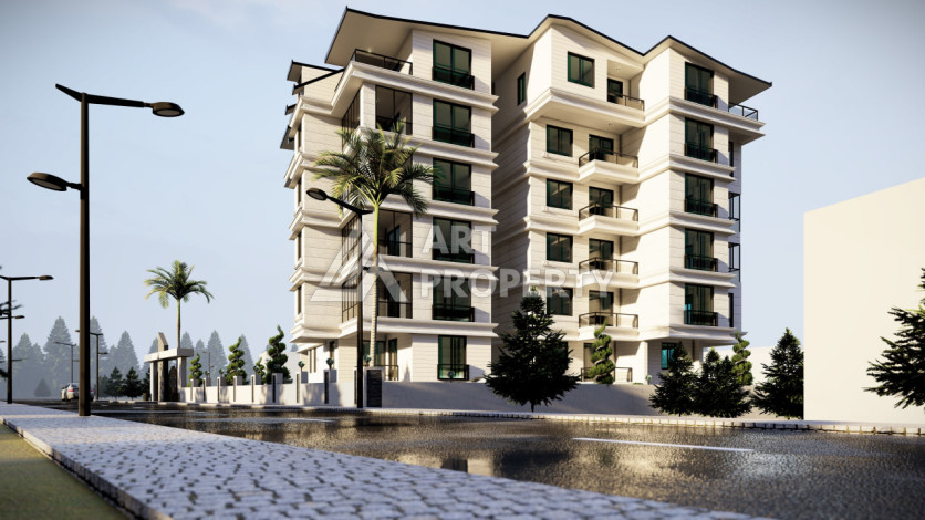 Квартиры 1+1, 2+1 на этапе строительства в районе Газипаша - Ракурс 4