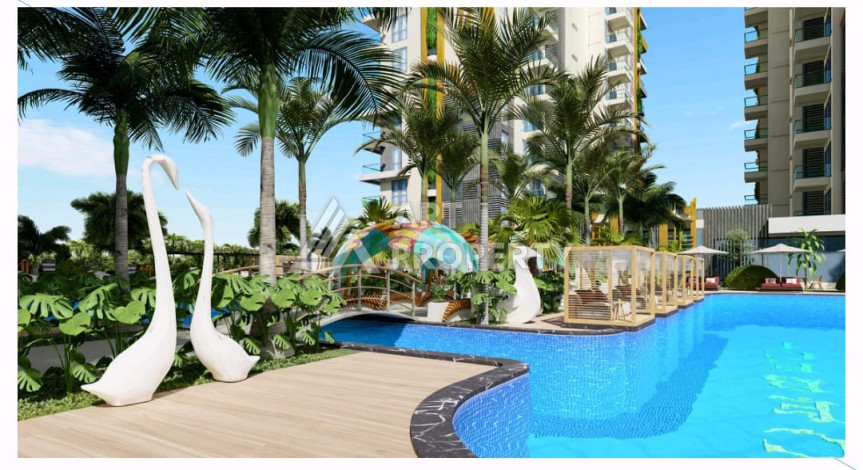 Квартира 1+1 элитного комплекса в районе Махмутлар - Ракурс 9