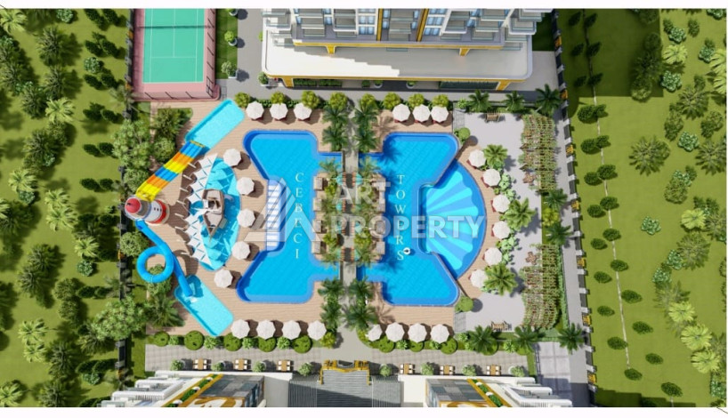 Квартира 1+1 элитного комплекса в районе Махмутлар - Ракурс 12