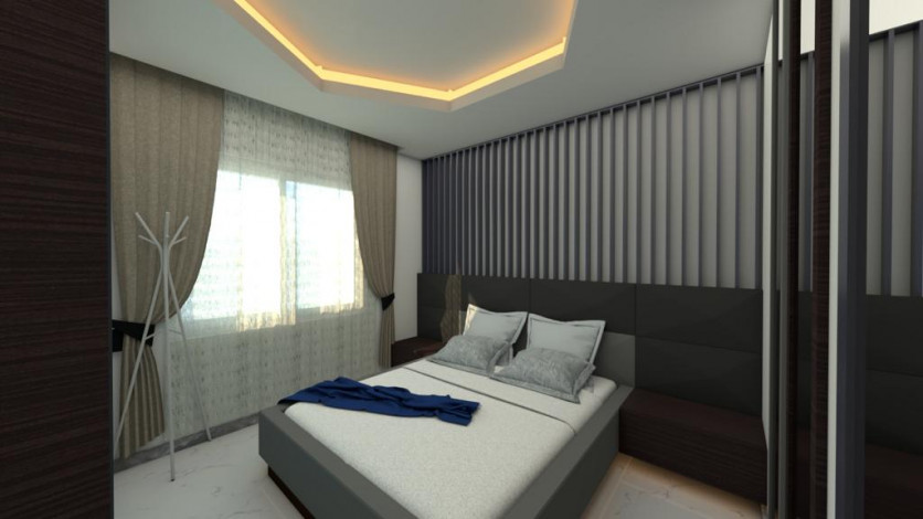 Современная двухкомнатная квартира в новом комплексе рядом со Средиземным морем, 54м2 - Ракурс 3