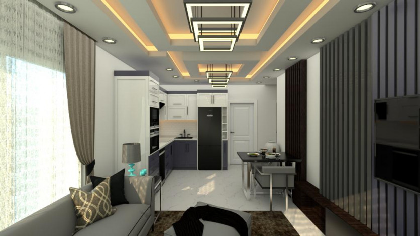 Современная двухкомнатная квартира в новом комплексе рядом со Средиземным морем, 54м2 - Ракурс 6