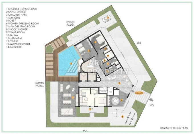 Апартаменты 1+1 в центре Алании - Ракурс 8