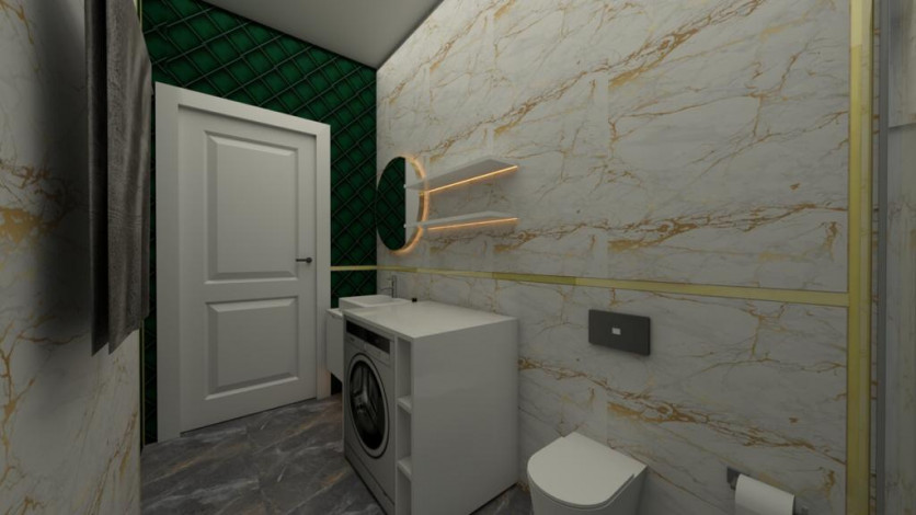 Современная двухкомнатная квартира в новом комплексе рядом со Средиземным морем, 54м2 - Ракурс 7