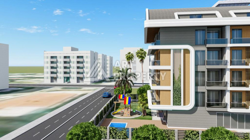 Апартаменты 1+1 в новой резиденции в центре Алании - Ракурс 11