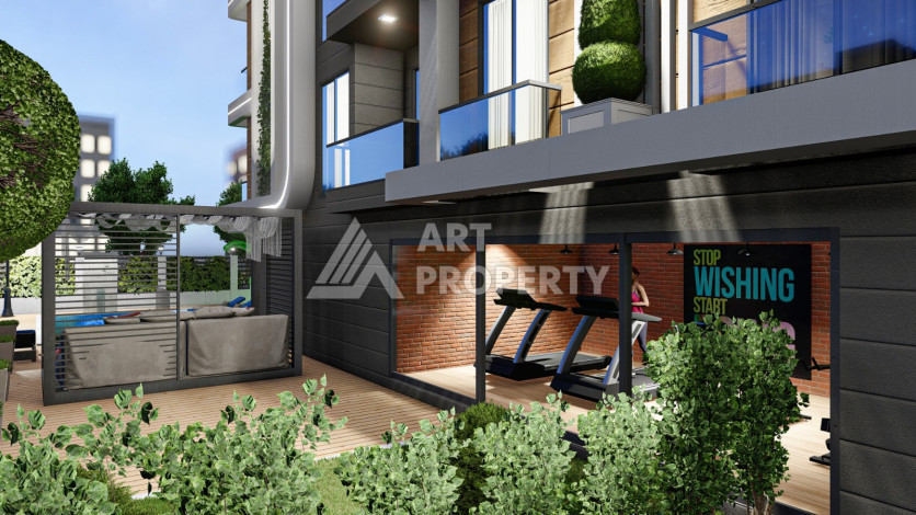 Апартаменты 1+1 в новой резиденции в центре Алании - Ракурс 22