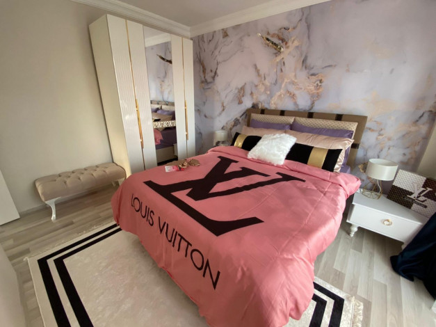 Шикарная квартира с красивым видом на старинный город Наулу в Махмутларе, Алания, 110 м2 - Ракурс 12